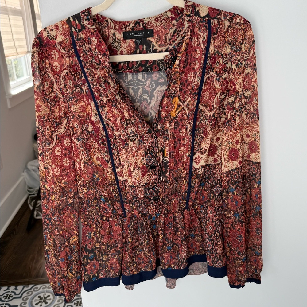 Sanctuary Multicolor Boho Blouse